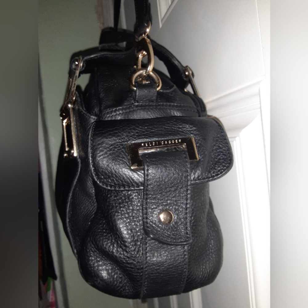 Kelsie Dragger Black Leather  Shoulder bag - Picture 13 of 15
